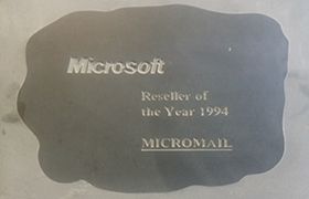 Micromail receive the Microsoft Ireland Reseller of the Year Award